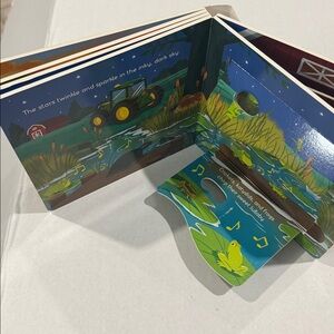 John Deere Pop-Up Surprise Good Night Tractor Book - Green and Yellow Kids Book